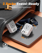 TESSAN 2 Pack Type E F Plug Adapter, Germany France Power Travel Adaptor - Image 5