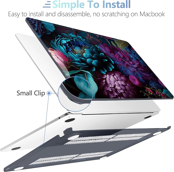 MEEgoodo Case for M4/M3/M2 MacBook Air 13.6 inch Case 2025 2024 2022, Fit Model - Image 4