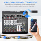 Audio Mixer, 6-Channel Professional DJ Mixer - Image 3