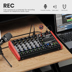 8 Channel Audio Interface Sound Board Mixing Console XLR 1/4 inch Jack USB - Image 5