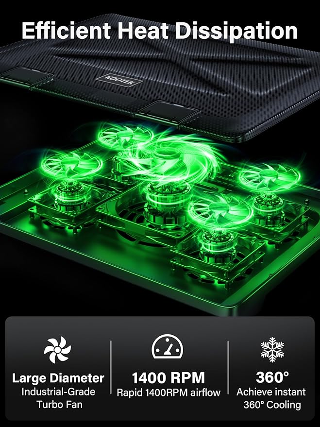 Kootek Laptop Cooling Pad, Laptop Cooler - Image 2