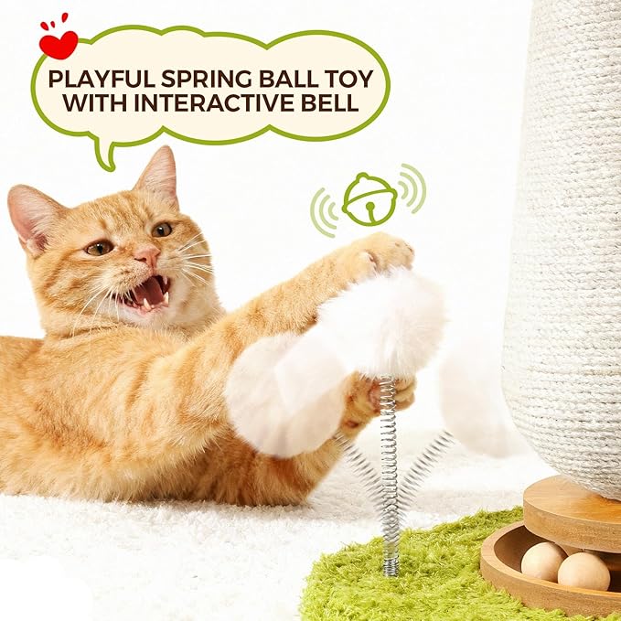 Cat Scratching Post for Indoor Cats, Cat Toys Scratcher Sisal Cat Scratch Posts - Image 6