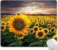 Sunflower Mouse Pad, Floral Square Mouse Pads Gift by Hokafenle
