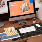 Desk Mat, Topographic Contour Large Gaming Mouse Pad - Image 5