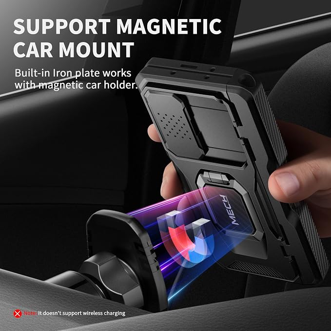 TONGATE for Z Fold 6 Case with Ring Stand, Built-in S Pen Holder & Glass Screen - Image 5