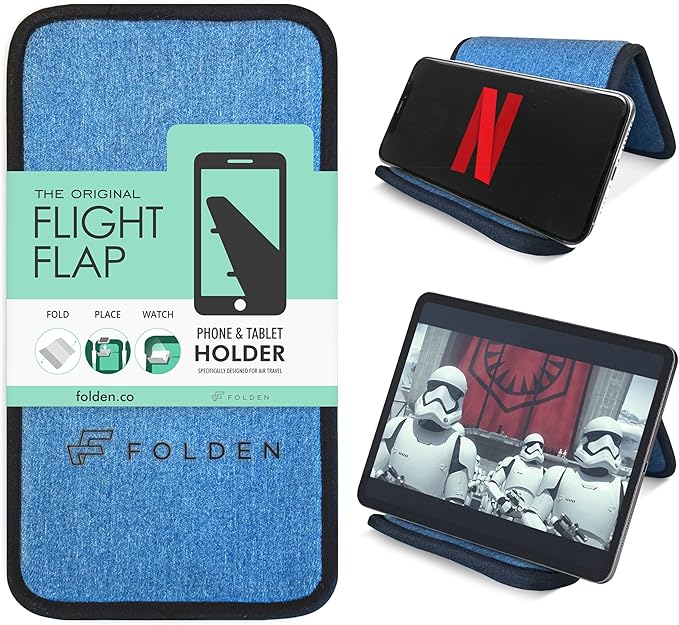 Folden Airplane Phone Holder, Foldable Cell Phone Stand Desk – Flexible Tablet by FlightFlapbyFolden