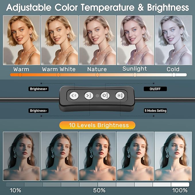 ALTSON 16W 2PCs Video Conference Lighting, LED Streaming Light Clip-On - Image 3