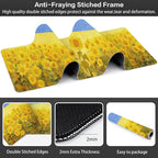 Field of Sunflowers Desk Mat, Large Sunflower Oil Painting Gaming Keyboard - Image 3