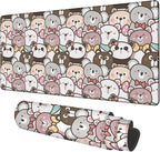 Gaming Desk Pad Large Extra Length Panda and Koala Mouse Pad Keyboard Laptop by Unknown