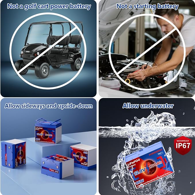 12V 100Ah Lifepo4 Battery, Bci Group 24, Built-In 100A Smart BMS, 4500 To 15000 - Image 7