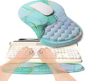 2-in-1 Ergonomic Set, Wave Rise Keyboard Wrist Rest and Massage Bulge Slope by KUOSGM