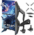 AVLT Dual 57 Inch Heavy Duty Stacking Monitor Arm Pole Top Mount by AVLT-USA