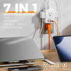 USB Charger Block, TESSAN Outlet Extender Surge Protector - Image 3