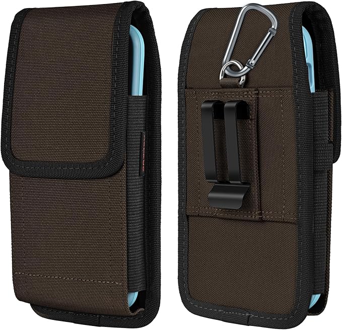 Phone Holster for Belt with Metal Clip and Magnetic Closure Compatible with by ACCKUO