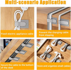 80PCS Hook and Loop Cable Straps, Cable Management Under Desk, Adhesive Cable - Image 6