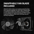 GAMDIAS 120mm ARGB PWM Case Fan, 2 Blades in 1 Fan Pack, Sync - Image 5