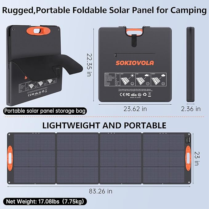 N-Type 16BB 220W Portable Solar Panel - Image 2