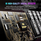 Professional Audio Mixer, 6 Channel Audio Interface Sound Board Mixing Console - Image 4