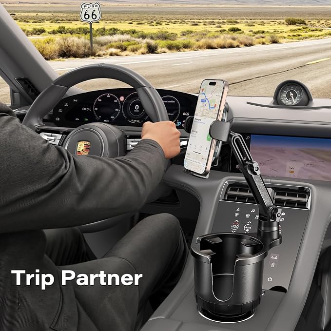 APPS2Car 2-in-1 Cup Phone Holder Mount - Image 3