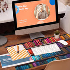 Large Gaming Mouse Pad for Desk, Bookshelves Full of Books Desk Mat, Colorful - Image 5
