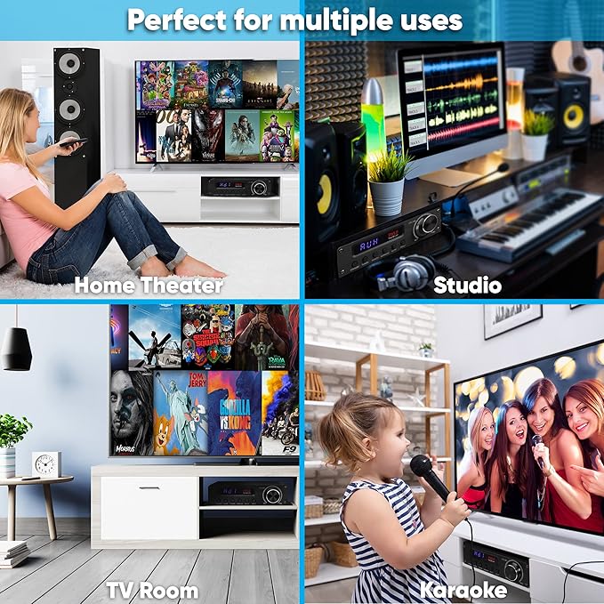 Pyle Wireless Bluetooth Home Audio Amplifier - 100W 5.1 Channel Home Theater - Image 7