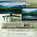 EWEADN V20 Wired Mechanical Keyboard, 104 Keys Backlit LED Keyboards, Media - Image 5
