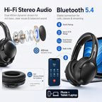 MIDOLA Bluetooth Headphones Over Ear 68H Playtime 6 EQ Wireless Headset - Image 9