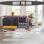 Leting Portable AM/FM Radio and MP3 Speaker, Mini Rechargeable Radio - Image 7