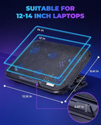 HAVIT Laptop Cooling Pad with 6 Quiet Fans and Adjustable Heights - Image 4