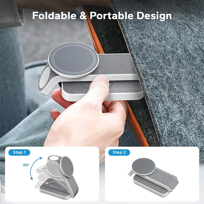 3 in 1 Foldable Wireless Travel Charging Station - Image 3