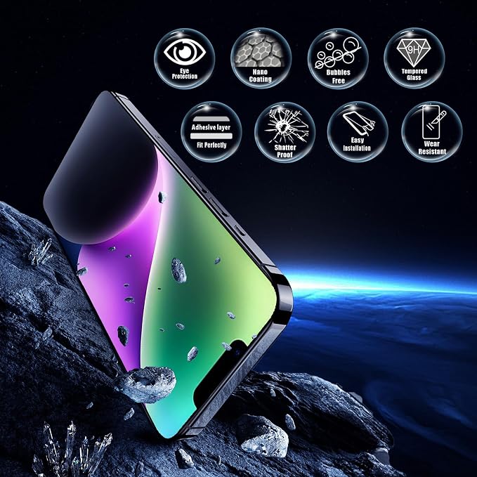 Screen Protector for iPhone 13 Pro Max/14 Plus, Colorless Anti-Blue Light - Image 4