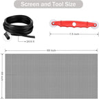Window Screen Replacement Kit, DIY Adjustable Screen Door Mesh - Image 2
