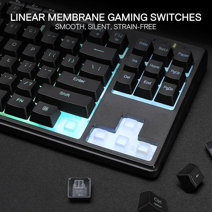Redragon K516 PRO Shiva TKL RGB Wireless Membrane Gaming Keyboard, 87 Keys - Image 5