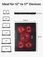Kootek Laptop Cooling Pad, Laptop Cooler - Image 7