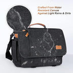 ESTARER Messenger Bag 17-17.3 Inch, Men's Computer Bag Water-resistant Canvas - Image 5