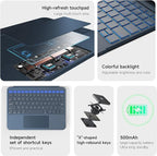 HOU iPad Air 11 Case with Keyboard Detachable Rotatable Magnetic Full - Image 4