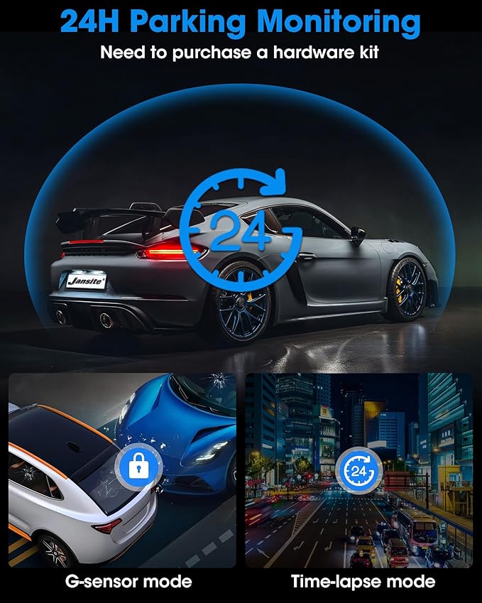 WiFi 4K Rear View Mirror Camera 12" Mirror Dash Cam Front and Rear w 64G TF - Image 7