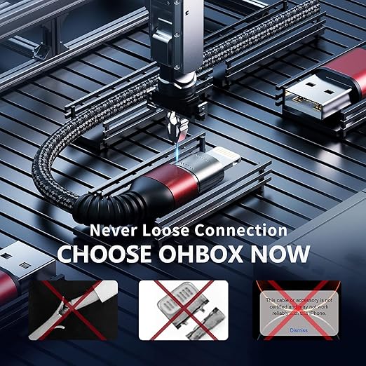 iPhone Charger Cable 3Pack 3FT USB-A to Lightning Cable Nylon Braided Fast - Image 3