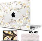 MEEgoodo Case for MacBook Air M4/M3/M2 13.6 inch 2025 2024 2022, Fit Model by MEEgoodo