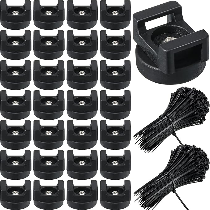 Yookeer 250 Pieces Magnetic Zip Tie Mount Multipurpose Cable Holder Magnets by Yookeer