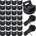 Yookeer 250 Pieces Magnetic Zip Tie Mount Multipurpose Cable Holder Magnets by Yookeer