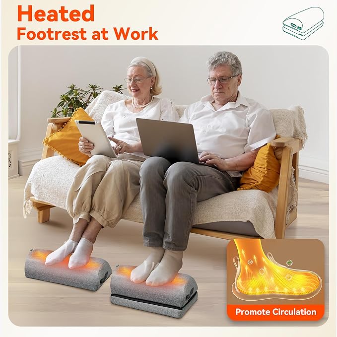 Snailax Heated Foot Rest Under Desk at Work, Ergonomic Footrest - Image 6