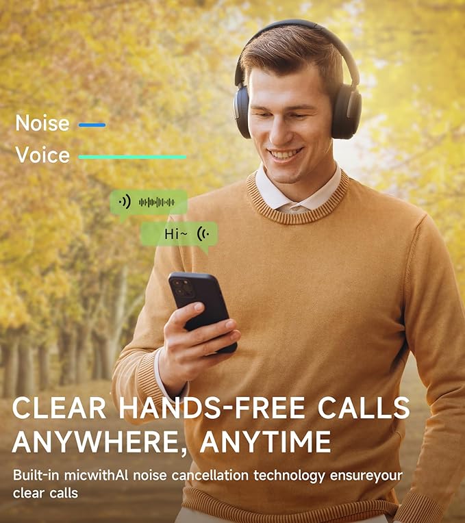 Atom Max - Hybrid Active Noise Cancelling Headphones, Hi-Res Audio, Wireless - Image 4