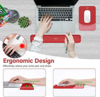 MOSISO Wrist Rest Support for Mouse Pad&Keyboard Set, Rectangular Ergonomic - Image 2