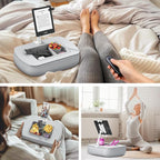 Tablet Stand Pillow with Snack Bowl, iPad Lap Holder - Image 4