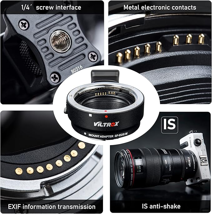 VILTROX EF-EOS M Mount Camera Adapter, Autofocus Lens Converter Ring, EF-M Lens - Image 4