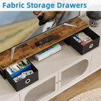 45" Large TV Riser with Fabric Drawers - Image 3
