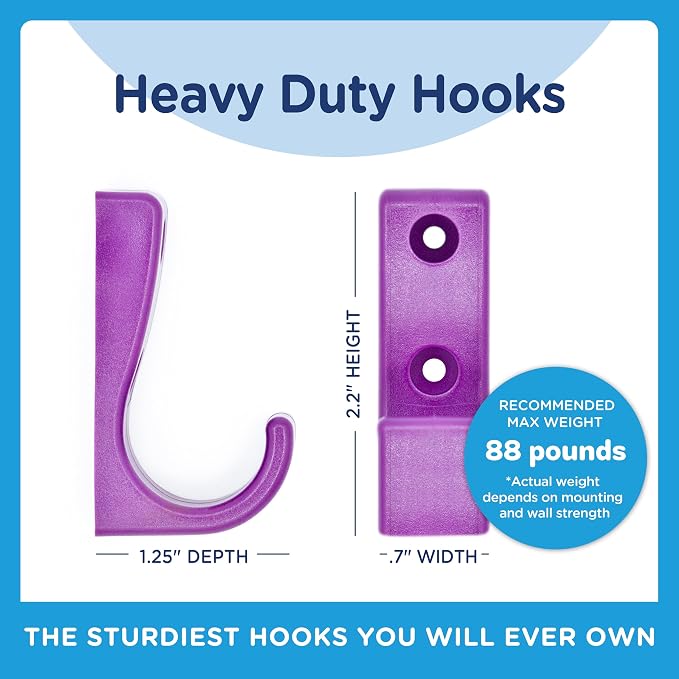 Heavy Duty Hooks for Hanging Coats, Baseball Hats - Image 5