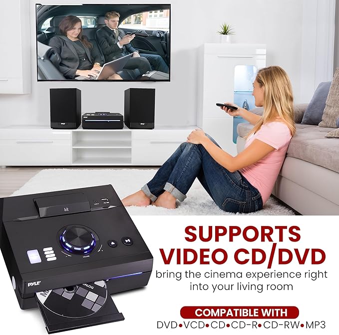Pyle Home Stereo Shelf System - 100W Wireless BT Streaming - Image 4
