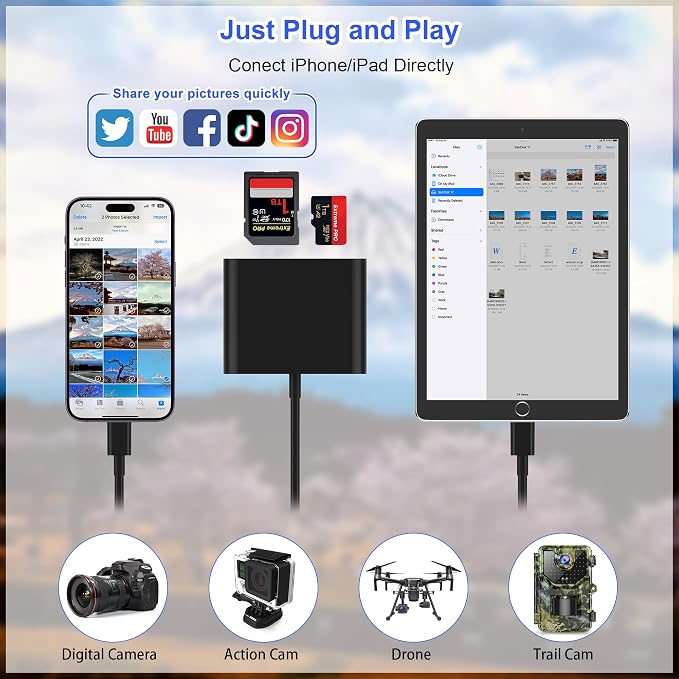 SD Card Reader for iPhone, Memory Card Reader - Image 3
